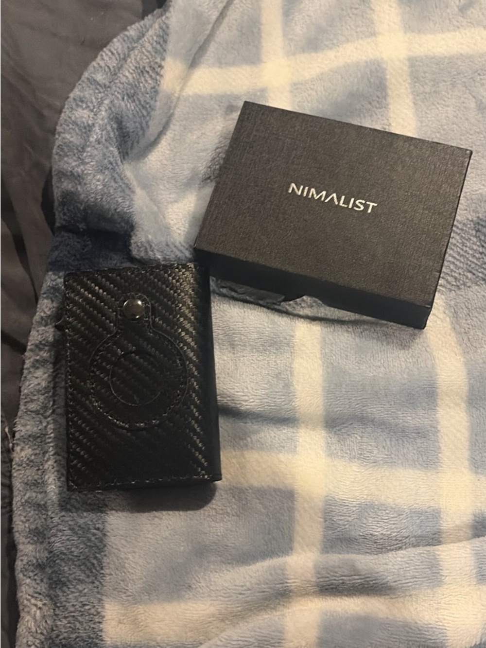 Nike Black Carbon Fiber Money Clip Card Holder